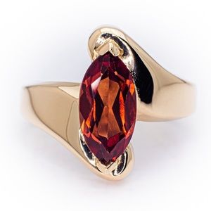 *Just sold* 10k Gold Orange Sapphire Ring, size 7